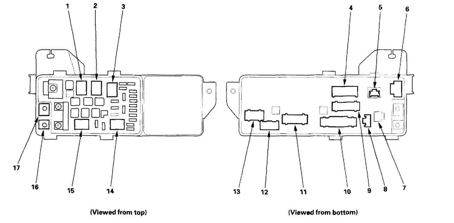 Acura TL - fuse box diagram - under-hood box