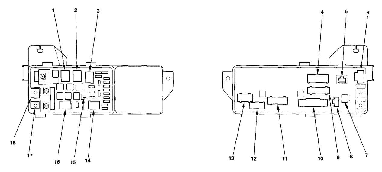 Acura TL – fuse box diagram - under-hood fuse/box