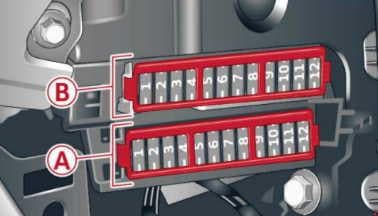 Audi A6 - fuse box diagram - front passenger side cockpit fuse assignment