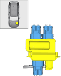 BMW X5 -(F15) - fuse box diagram - engine compartment (non replaceable)