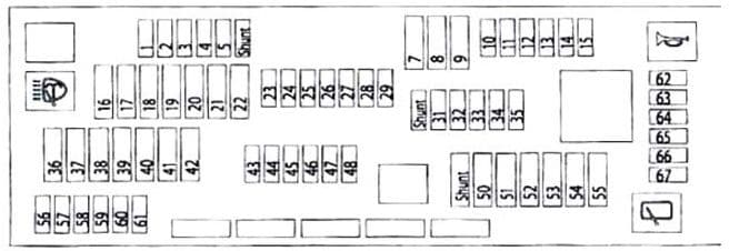 BMW 5-Series - fuse box diagram - glove compartment