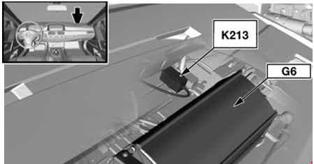 BMW-6-Series (E63 and E64) - fuse box diagram - relay electric vacuum pump (K213)