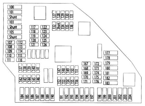 BMW X3 - fuse box diagram - luggage compartment