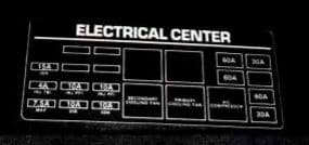 Buick Regal mk3 - fuse box - electrical center (underhood passenger side)