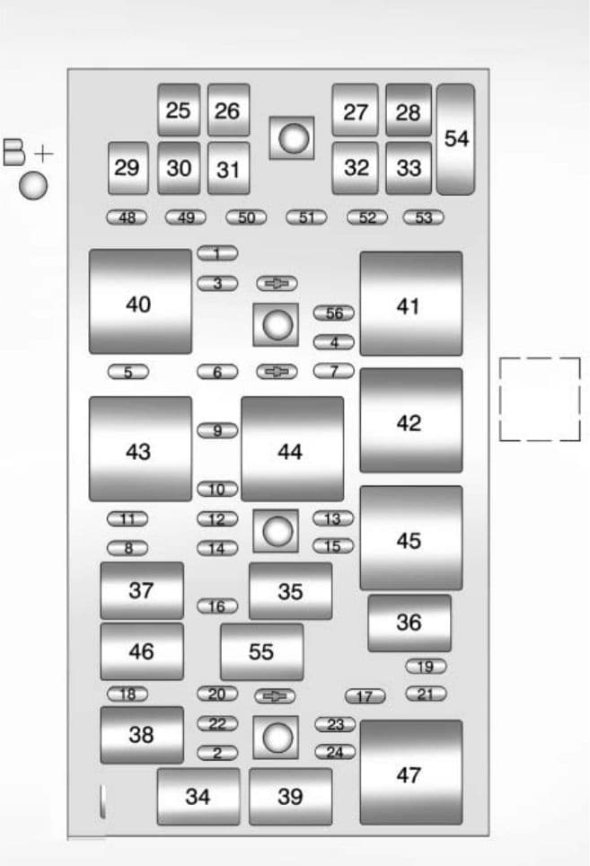 Chevrolet Corvette - fuse box - engine compartment