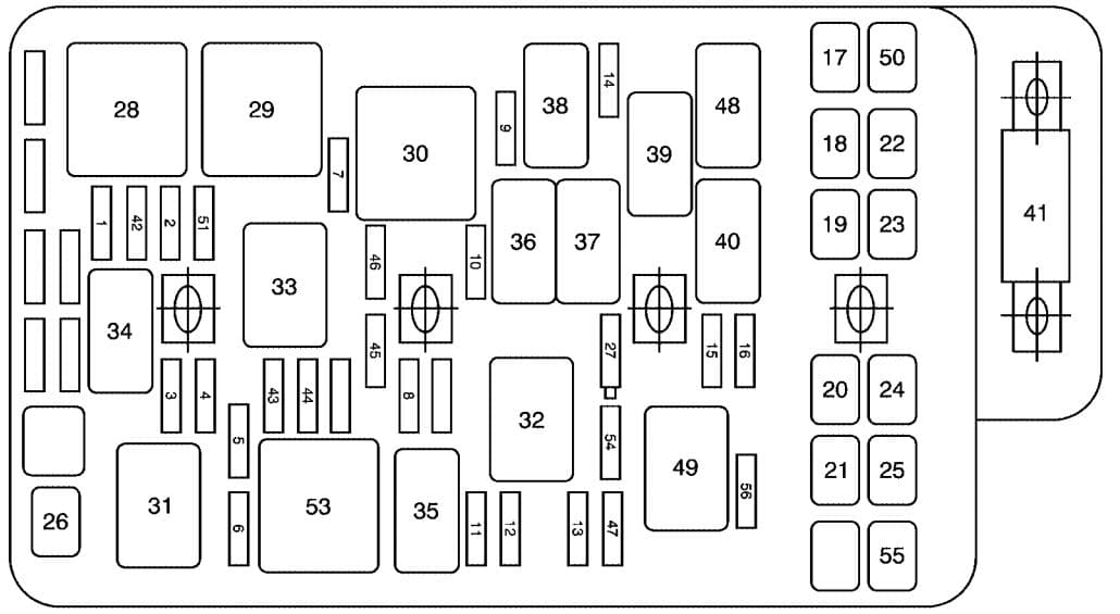 Chevrolet Malibu - fuse box diagram - engine compartment