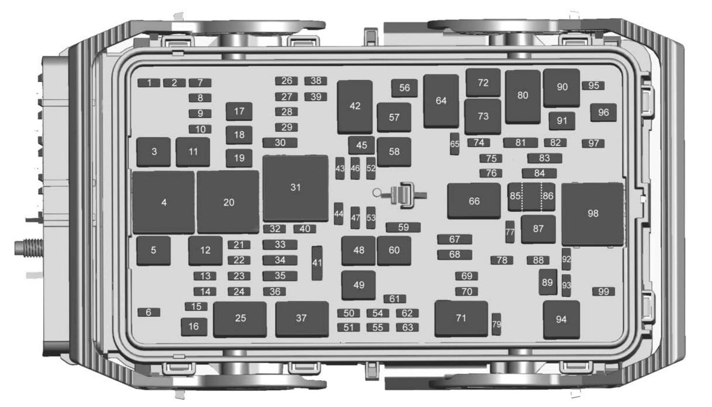 Chevrolet Malibu - fuse box diagram - engine compartment