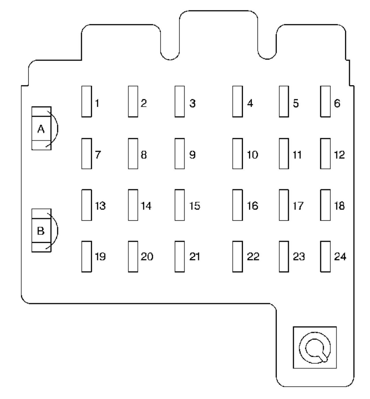 Chevrolet Suburban - fuse box - instrument panel