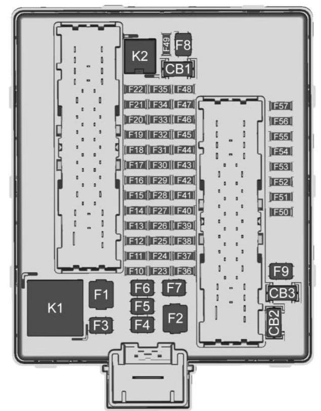 Chevrolet Traverse - fuse box diagram - rear compartment