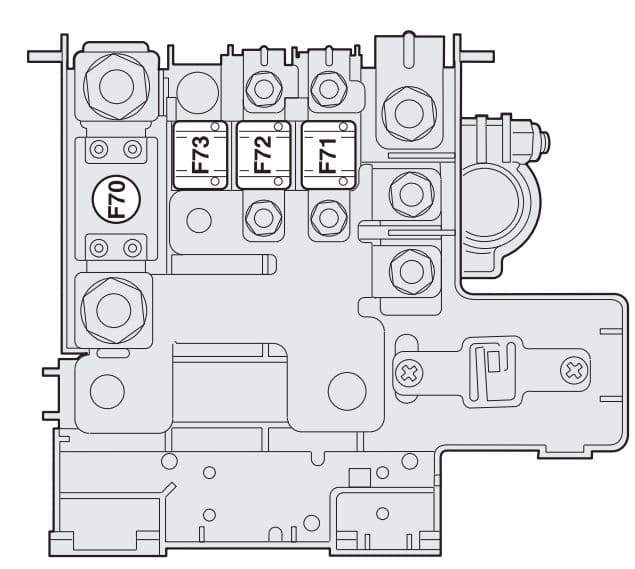 Fiat Stilo - fuse box - engine compartment (battery)