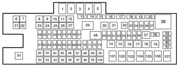 Ford F-series F-250 (2015) - power distribution box