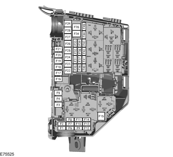 Ford Focus mk2 (2006) - fuse box - engine compartment - (EU version)