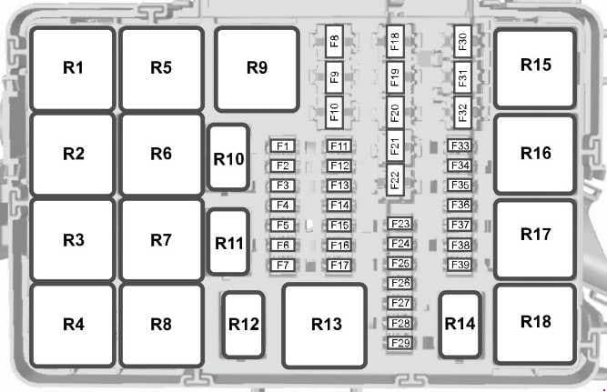 Ford Transit - fuse box diagram - engine compartment