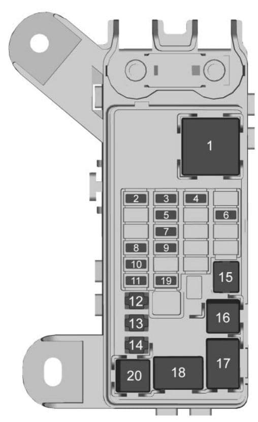 GMC Yukon - fuse box - rear compartment