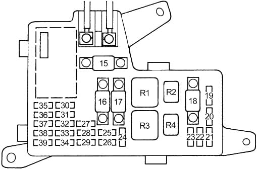 Honda Accord - fuse box diagram - engine compartment fuse box