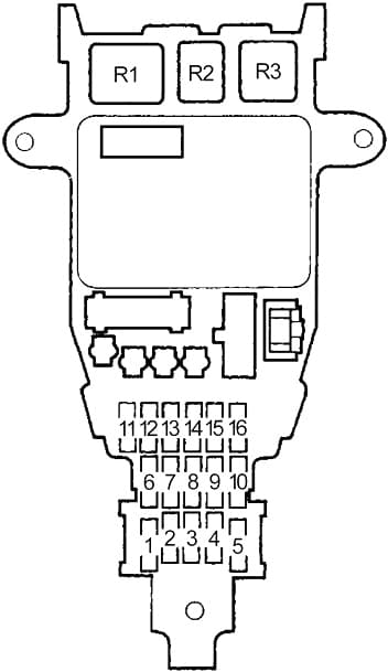 Honda Accord - fuse box diagram - passenger compartment fuse box