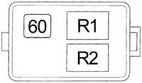 Honda Civic - fuse box diagram - engine compartment relay box (hybrid)