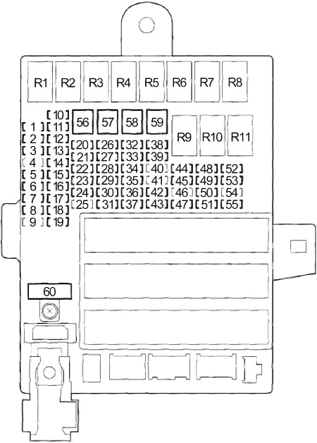 Honda Insight - fuse box diagram - pasenger compartment fuse box