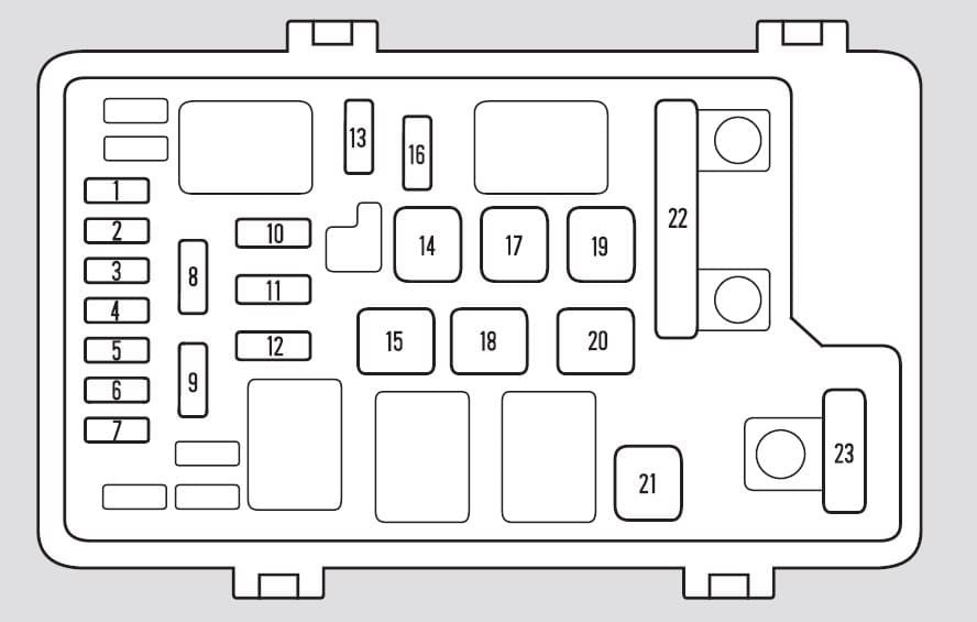 Honda Odyssey (2008 - 2010) Fuse Box Diagram