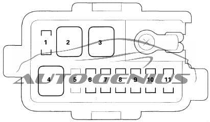 Honda Pilot - fuse box diagram - engine compartment fuse box no. 2