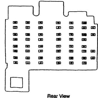 Isuzu Hombre - fuse box diagram - rear view