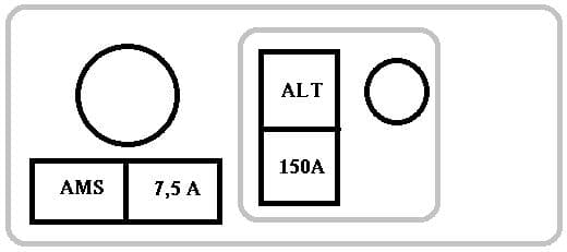 Kia forte mk2 - fuse box - engine room - battery terminal cover