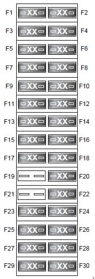 Land Rover Discover - fuse box diagram - engine compartment