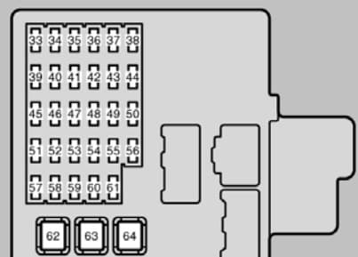 Lexus ES - fuse box - driver's side instrument panel