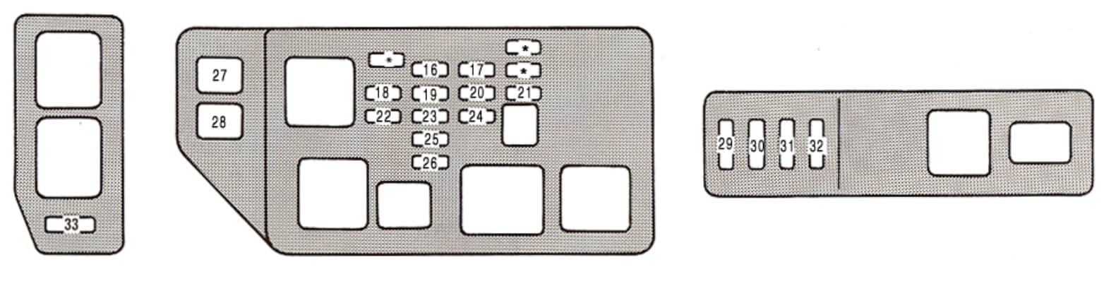 Lexus ES300 - fuse box - engine compartment (Canada)