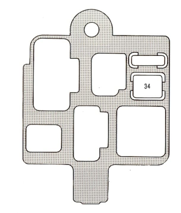 Lexus ES300 - fuse box - passenger's side kick panel