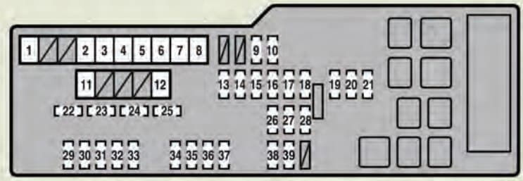 Lexus ES350 - fuse box -engine compartment