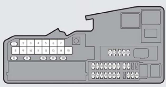 Lexus ES300H (2012 - 2015) Fuse Box Diagram