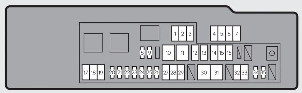 Lexus GS250 (2013 - 2015) Fuse Box Diagram