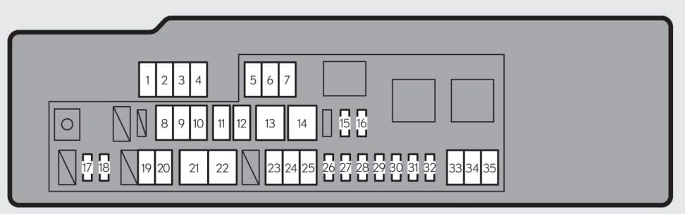 Lexus GS250 (2013 - 2015) Fuse Box Diagram