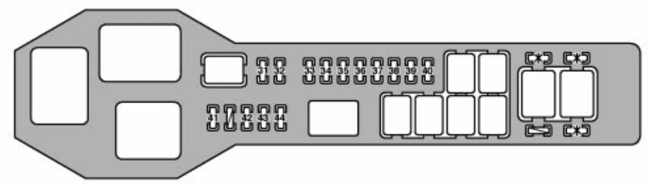 Lexus GS300 - fuse box - engine compartment