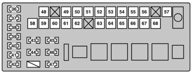 Lexus GS300 - fuse box - engine compartment