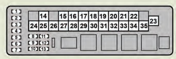 Lexus GS350 - fuse box - engine compartment (type A)