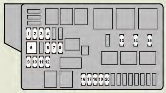 Lexus GS350 - fuse box - engine compartment (type B)