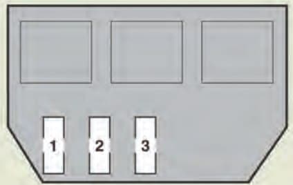 Lexus GS350 - fuse box - luggage compartment (vehicle with active stabilizer suspension system)