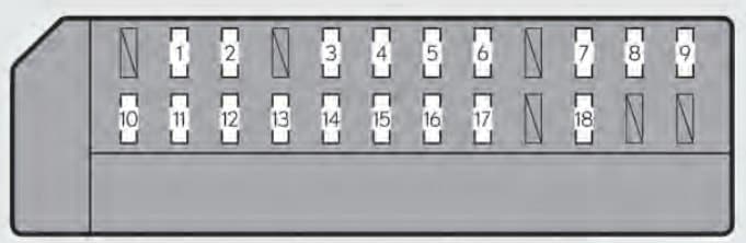 Lexus GS350 - fuse box - passenger's instrument panel