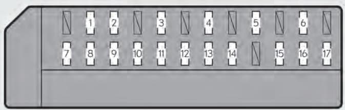 Lexus GS350 - fuse box - trunk