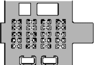 Lexus GS400 - fuse box - driver's side kick panel