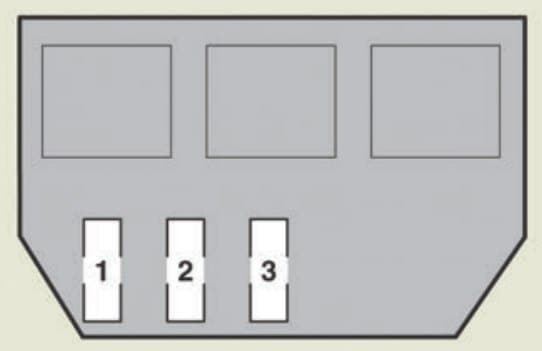 Lexus GS450h - fuse box - luggage compartment (vehicle with active stabilizer suspension system)