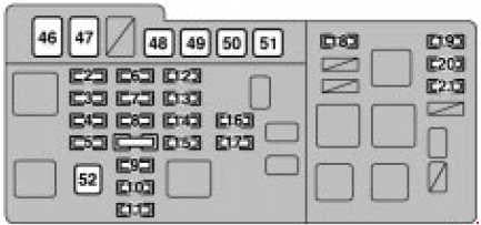 Lexus RX 300 - fuse box diagram - engine compartment fuse box