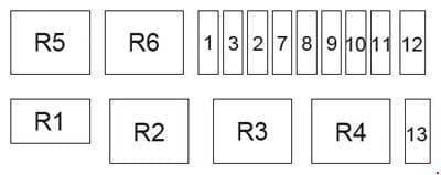 Lifan 520 (Breez) - fuse box diagram - engine compartment