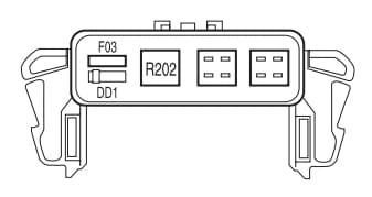 Lincoln Mark LT - fuse box - auxiliary relay box (with DRL and 4x4 options)