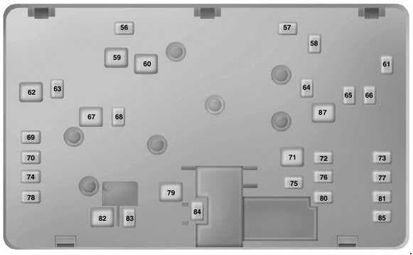 Lincoln MKX - fuse box diagram - engine compartment