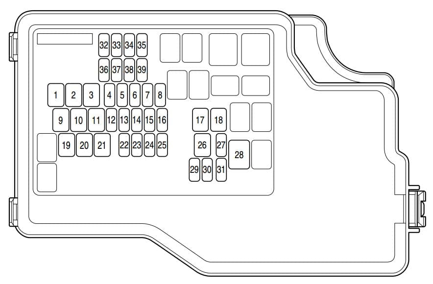 Mazda 3 - fuse box - engine compartment