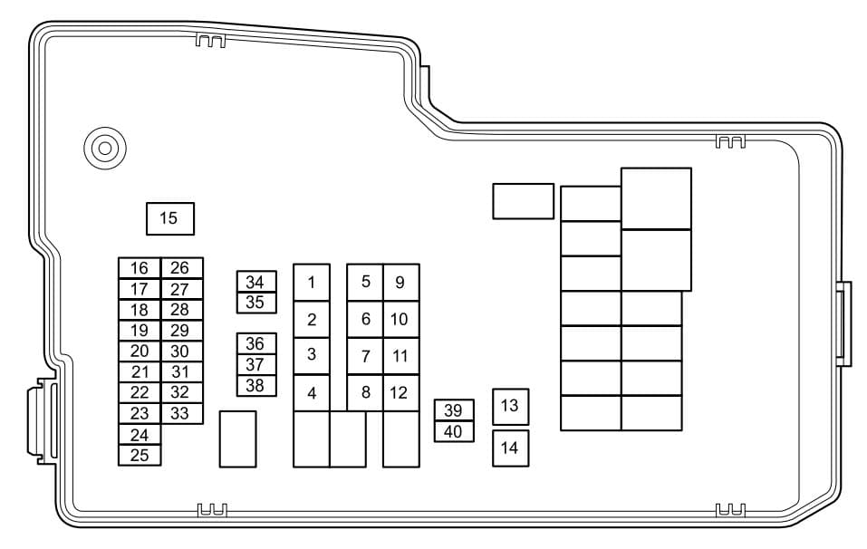 Mazda 5 - fuse box - engine compartment