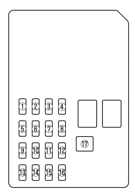 Mazda 6 - fuse box - vehicle's left side